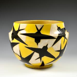 Cachepot com andorinhas em voo - Manlio Trucco, La Fenice, cerca de 1925